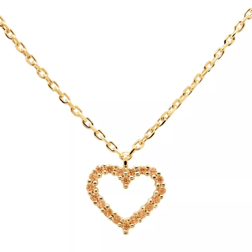 PDPAOLA Necklace Heart Champagne/Yellow Gold Collier court