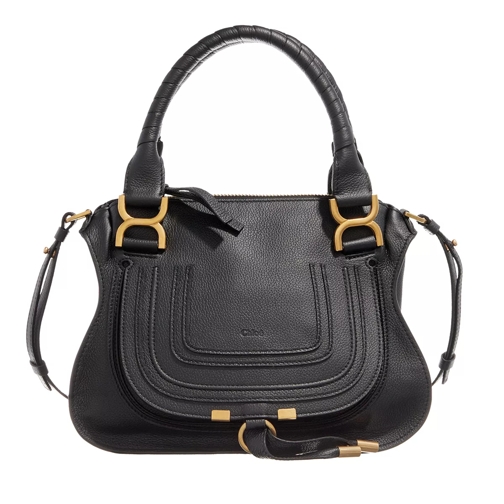 Chloé Small Double Carry Shoulder Bag Black Rymlig shoppingväska