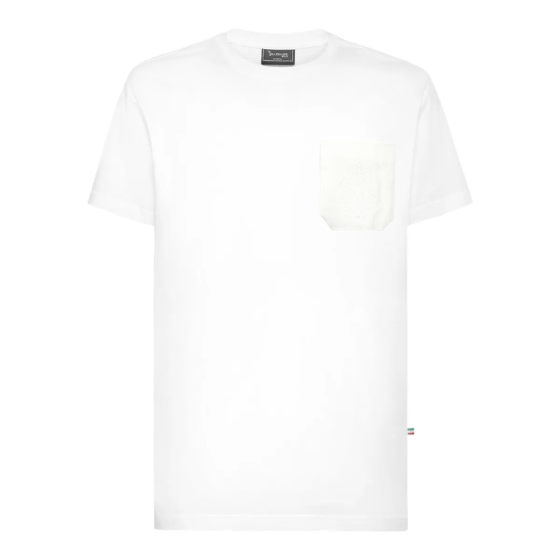 BILLIONAIRE T-Shirt T-Shirt Rundhalsausschnitt Ss Crest weiss