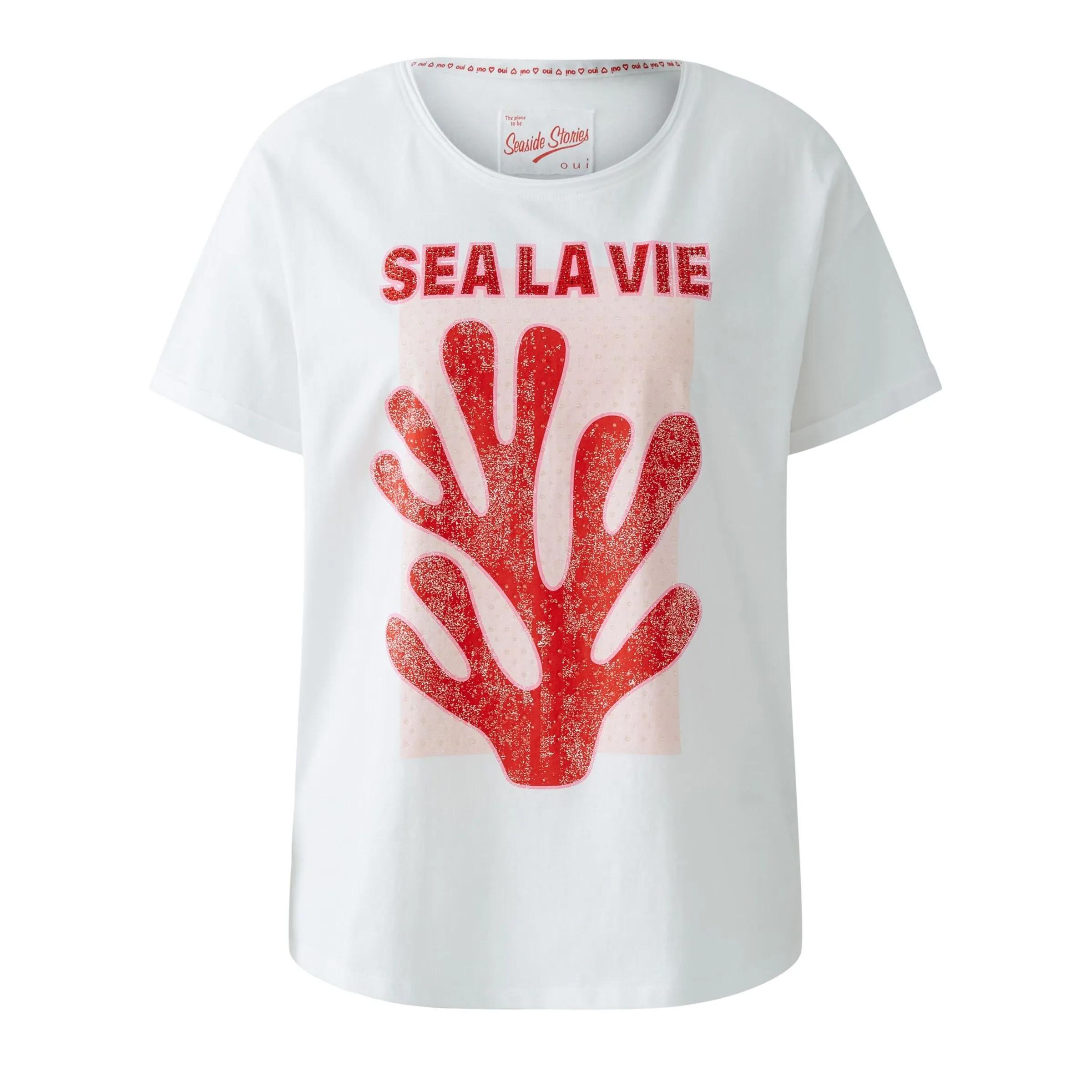 Thumbnail - Oui - T-Shirt - Größe 40 DAMEN - white