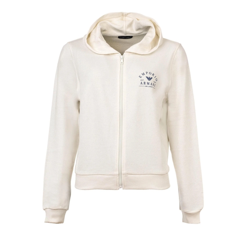 Emporio Armani Sweatjacke ICONIC LIGHT TERRY 1er Pack weiss