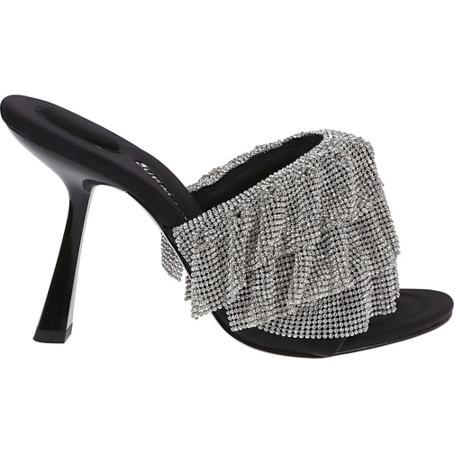 Alexander Wang Sandale Nala 105 Crystal Ruffle Sandals Black schwarz