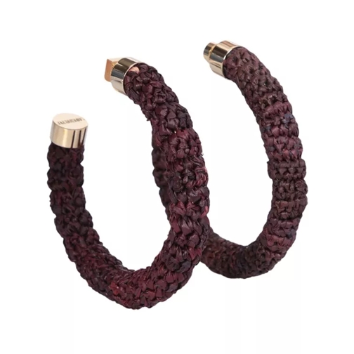 Jacquemus  Brown Les Créoles Raphia Earrings Brown