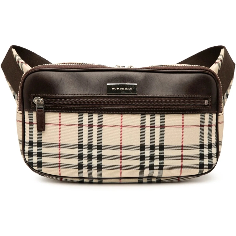Burberry Gürteltasche House Check Canvas Belt Bag braun