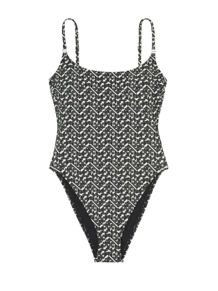 Thumbnail - Tory Burch - "Gemini" One Piece Swimsuit - Größe S - schwarz