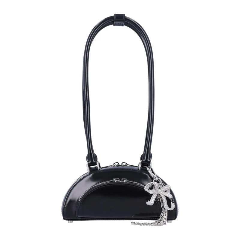 Self Portrait Schultertasche Curved Charm Mini Shoulder Bag Black