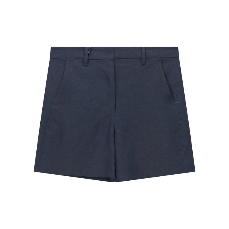 S Max Mara Bermuda-Shorts Shorts Party aus Leinen blau