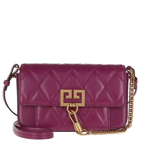 Givenchy Mini Pocket Bag Diamond Quilted Leather Orchid Purple Liten väska