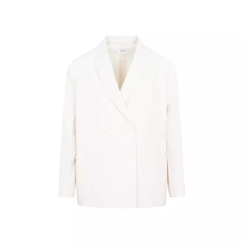 Prada Beige Double Breast Cotton Jacket White 