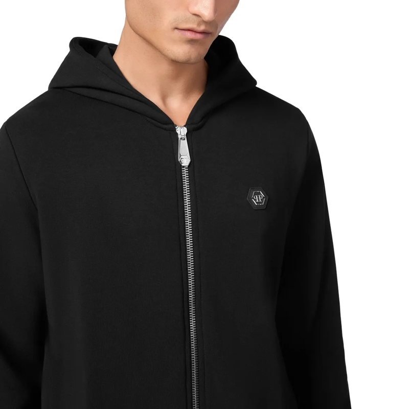 Philipp Plein Top Sweatjacke Mit Kapuze Skull Mit Schmucksteinen schwarz(Image 4)