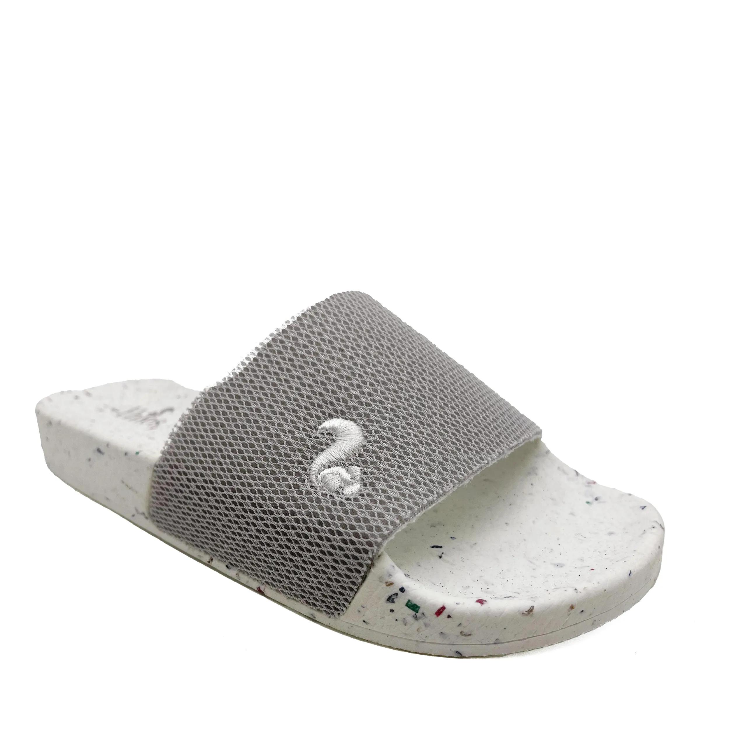 thies Sneakers - thies 1856 ® Eco Beach Slide vegan grey white (W/M - Gr. 42 (EU) - in Grau - für Damen