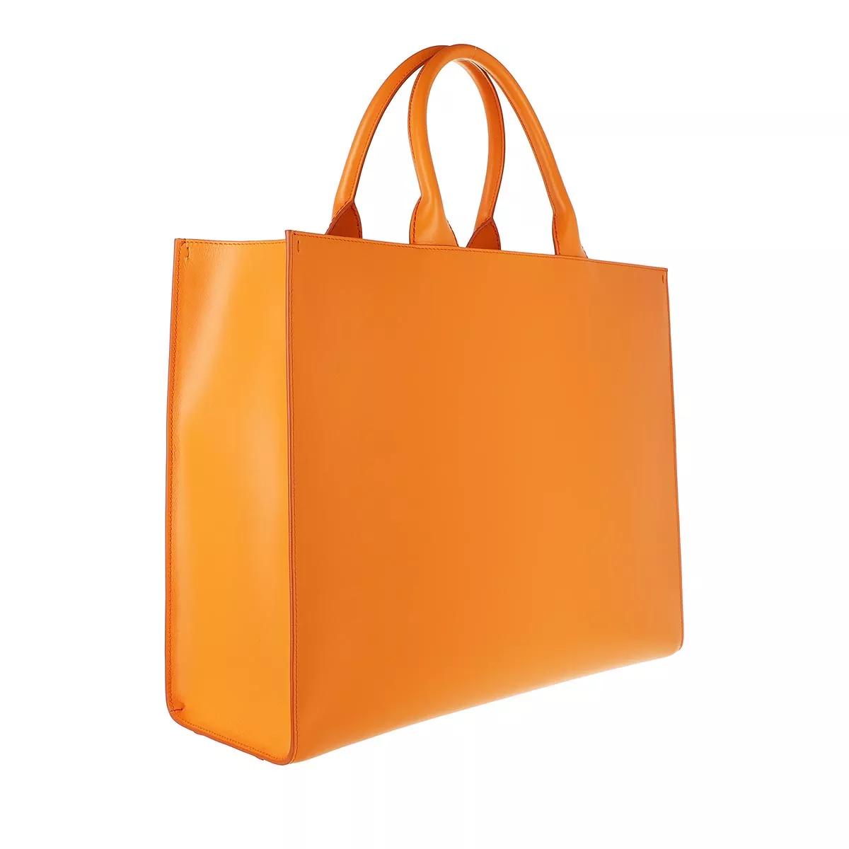 Dolce&Gabbana Totes & shoppers Large Beatrice Tote Bag Leather in oranje