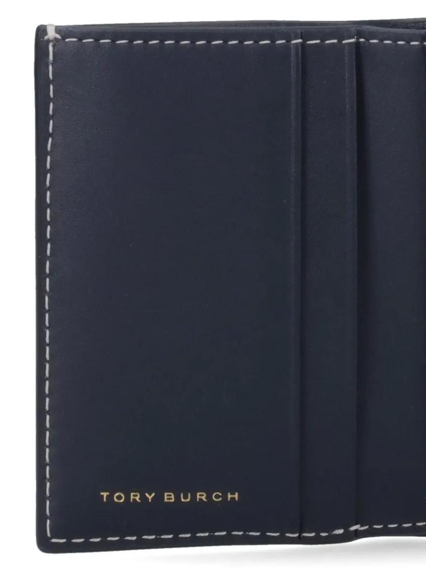 Thumbnail - Tory Burch Portemonnaie - T Monogram Small Trifold Wallet – Beige - Gr. unisize - in Beige - für Damen
