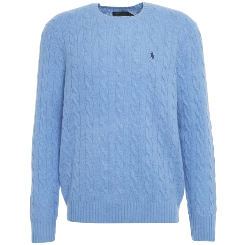 Ralph Lauren  Sweater with logo embroidery blau