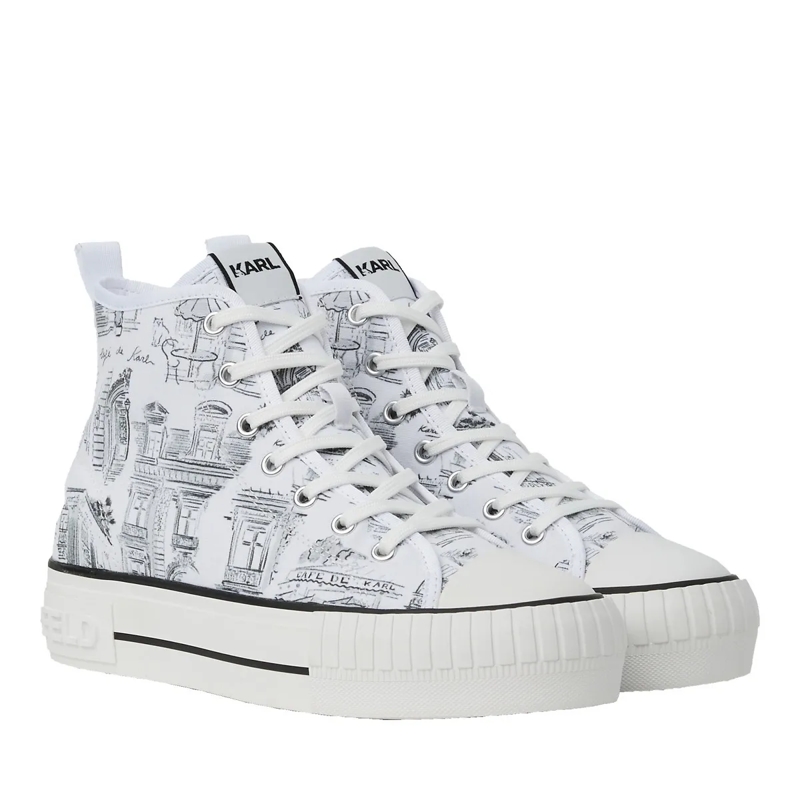 Karl Lagerfeld Low-Top-Sneaker Kampus Max  Jorge Parra Print Hi White Canvas(Image 2)
