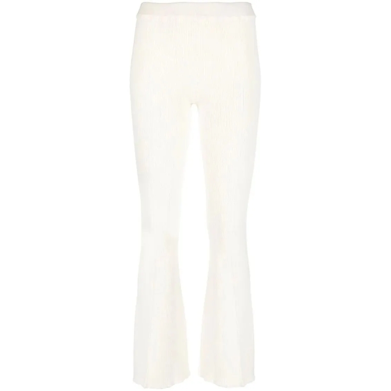Aeron Leggings Ribbed Slit Front Leggings White