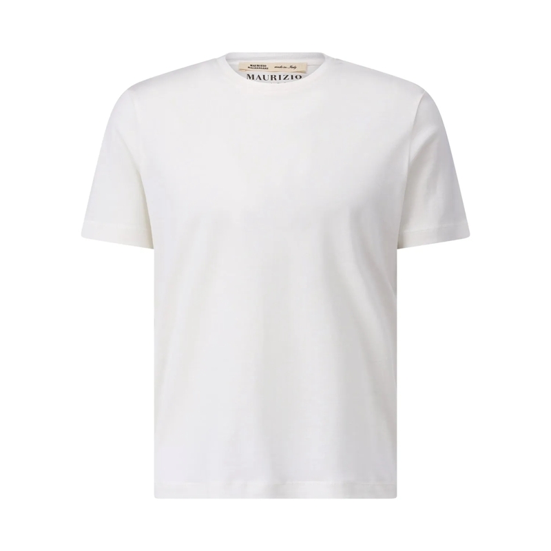 Maurizio Baldassari T-shirt T-Shirt mit Seide Weiß