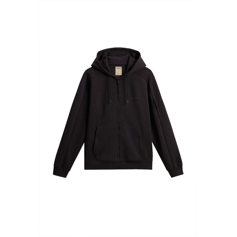 Woolrich Gilet Tech Full-Zip Hoodie Black schwarz