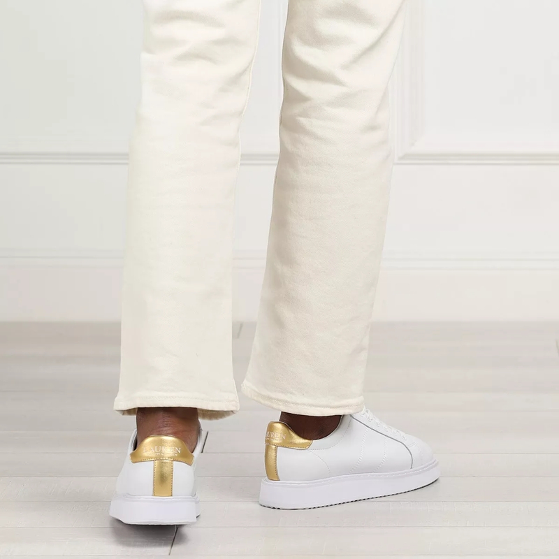Lauren Ralph Lauren Low-Top-Sneaker Angeline 4 Sneakers Low Top Lace Rl White/Rl Gold(Image 2)