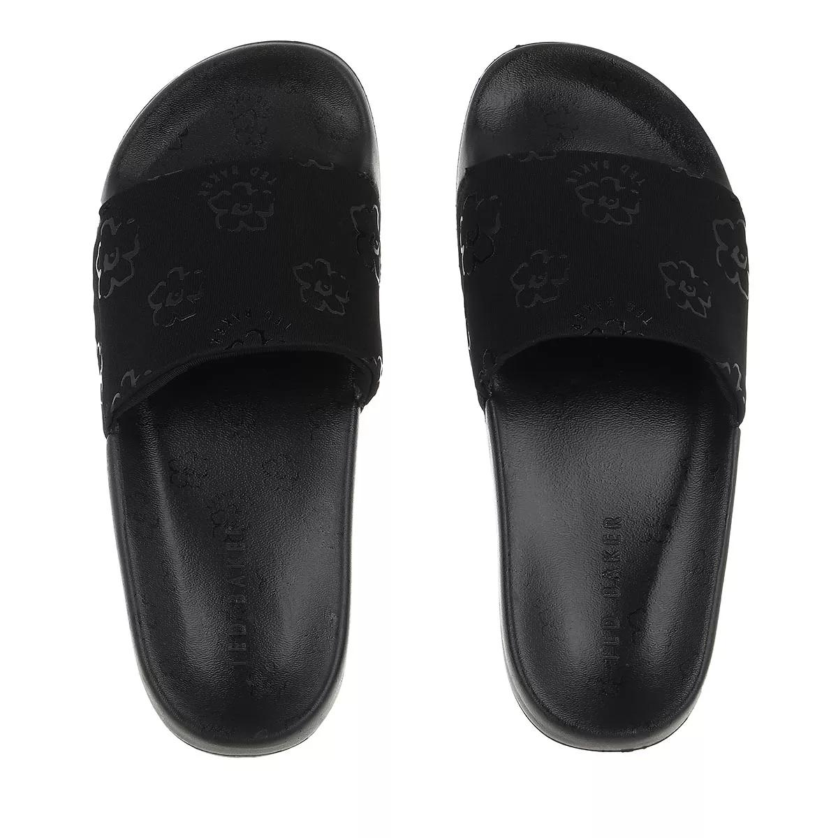 Ted baker fabalip discount floral sliders black