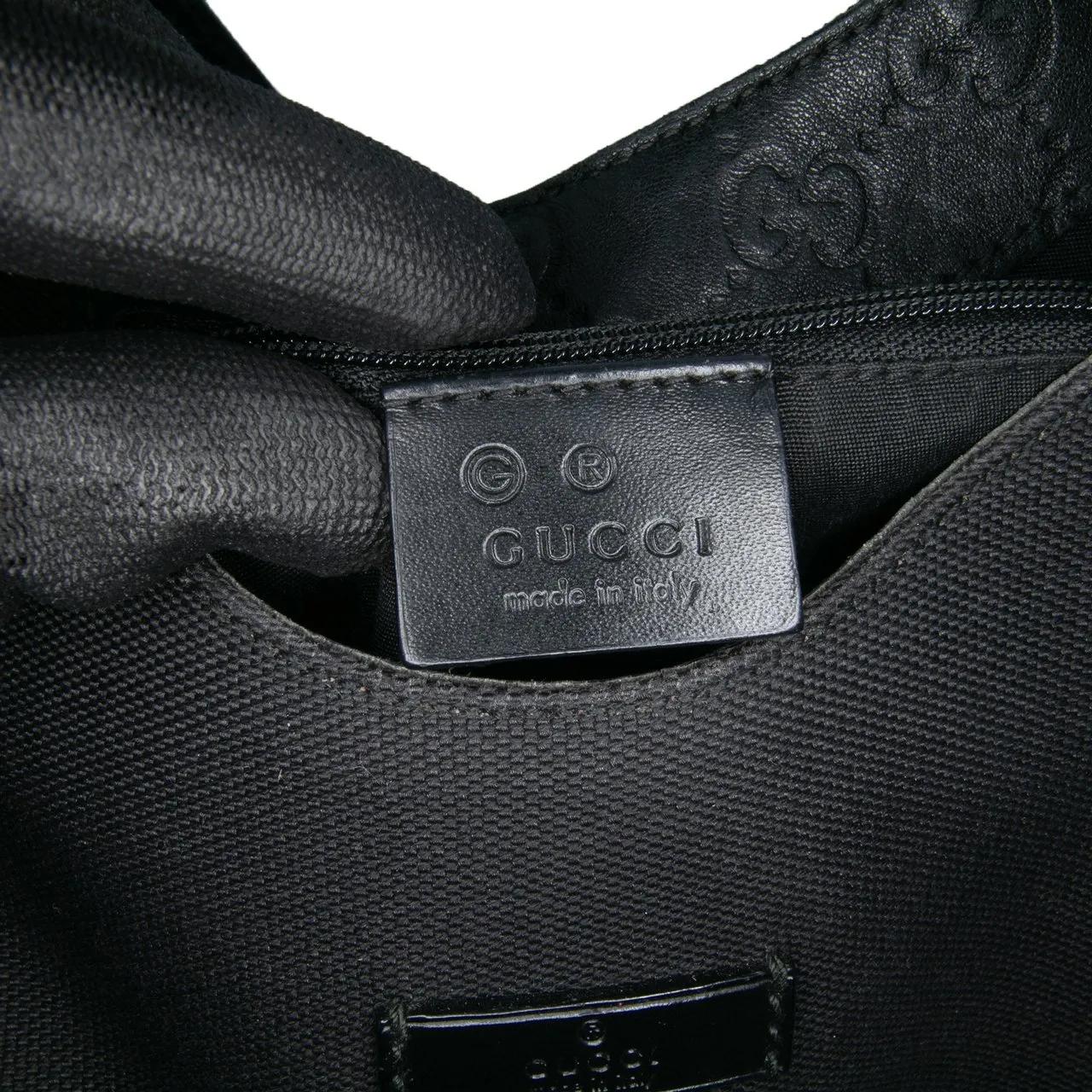 Thumbnail - Gucci Hobo Bags - Guccissima Trimmed Canvas Colbert Shoulder Bag - Gr. unisize - in Schwarz - für Damen