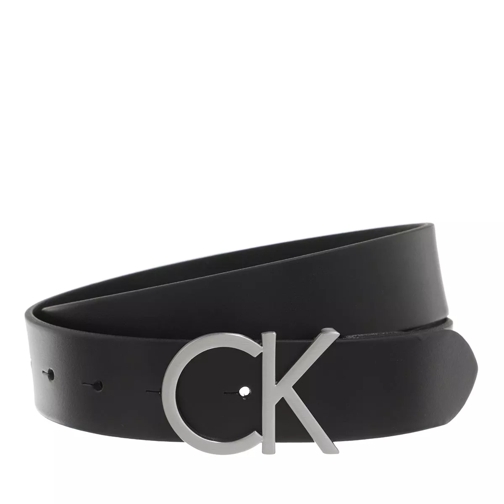 Calvin Klein Ck Adjustable Logo Belt 3.5Cm Black Leather Belt