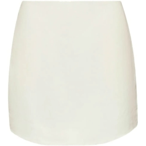 J.W.Anderson Midi-Röcke Curved Hem Mini Skirt Off White weiß