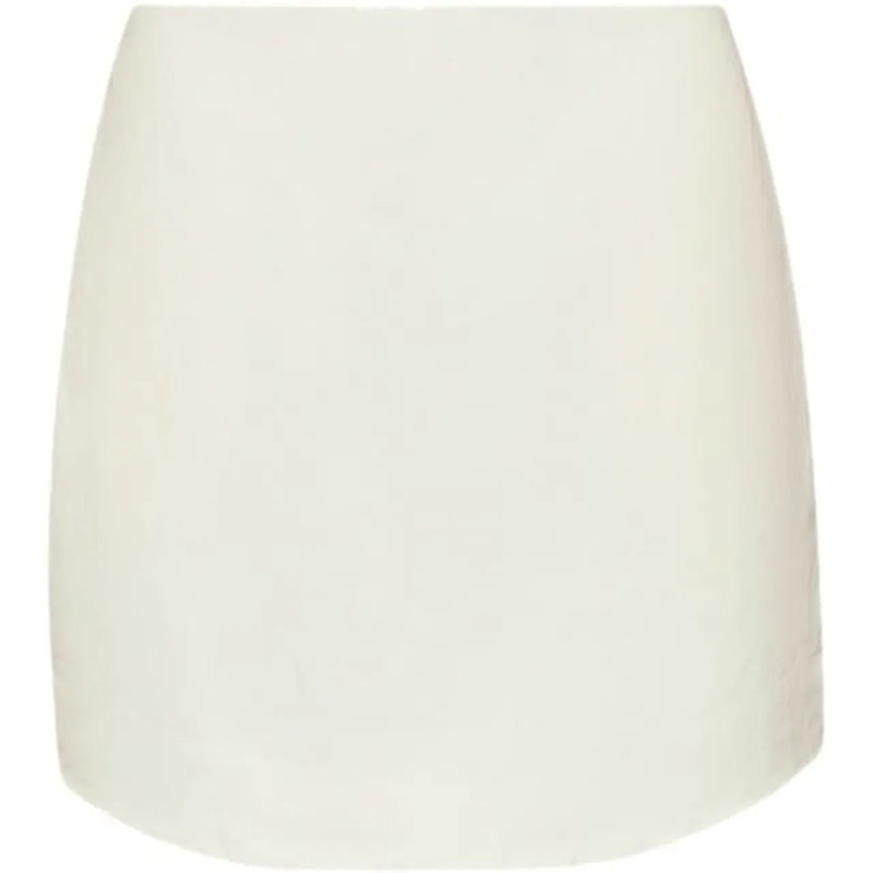 J.W.Anderson Midirock Curved Hem Mini Skirt Off White weiß