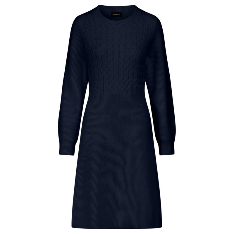 Apart Strickkleid Strickkleid dunkel-blau