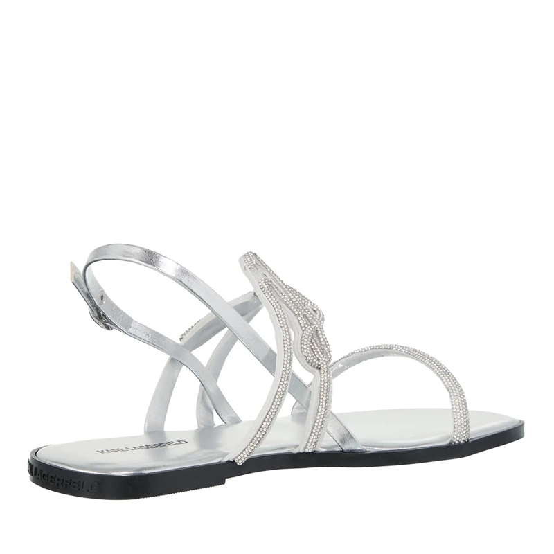 Karl Lagerfeld Sandales Olympia Karl Signia Slide Heavy Glitter Silver(Image 9)