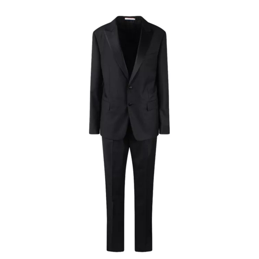 Valentino Wool Single Breasted Suit Black 