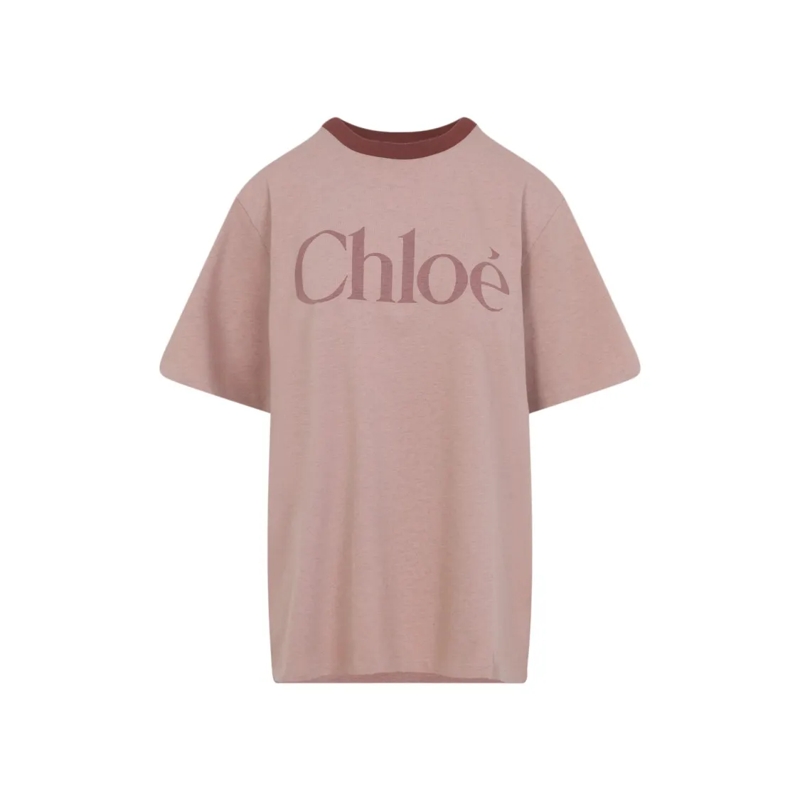 Chloé Chemise Petal Pink Recycled Cotton T-Shirt Pink