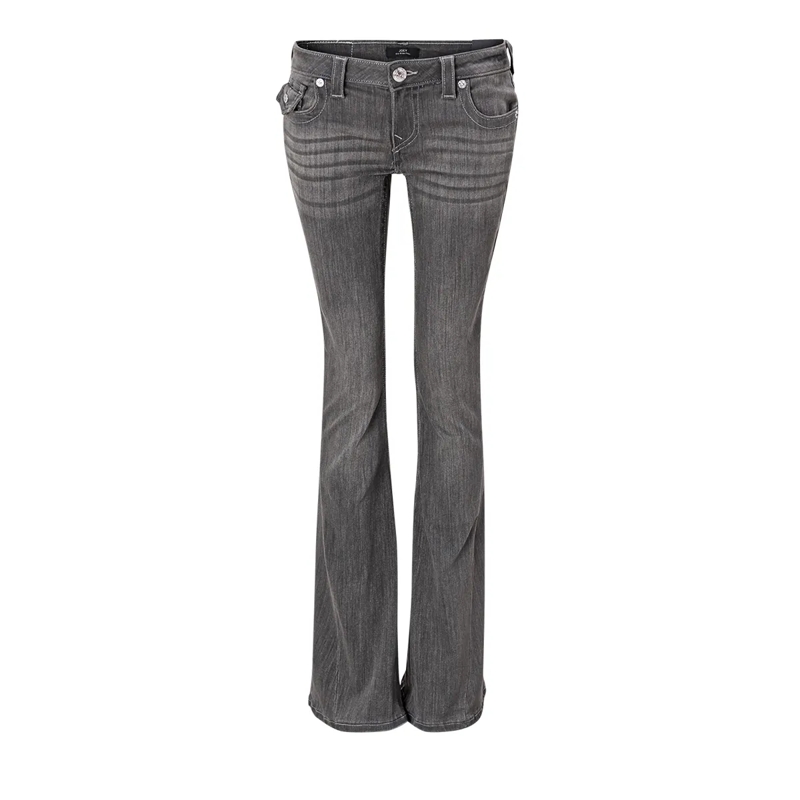 True Religion Jeans - Niedriger Bund- Reißverschluss- Verdrehte Inne anthrazit
