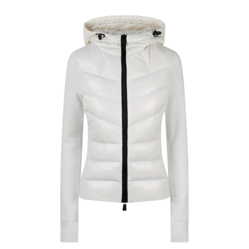 Moncler Technical Fleece And Nylon Jacket White Overgangsjas