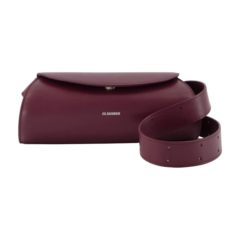 Jil Sander Schultertasche Cannolo Mini Purse - Leather - Burgundy Burgundy