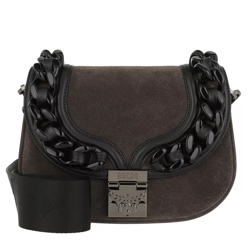 MCM Trisha Chain Shoulder Bag Small Phantom Grey Minitasche