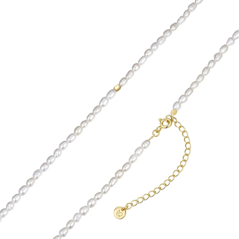 Glanzstücke München Mittellange Halskette Sterling Silber Halskette Süßwasser-Zuchtperle weiss(Image 5)