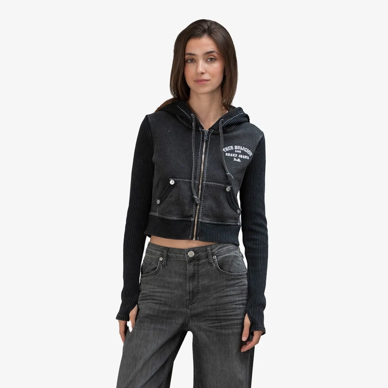 True Religion  Zip-Hoodie schwarz(Image 6)