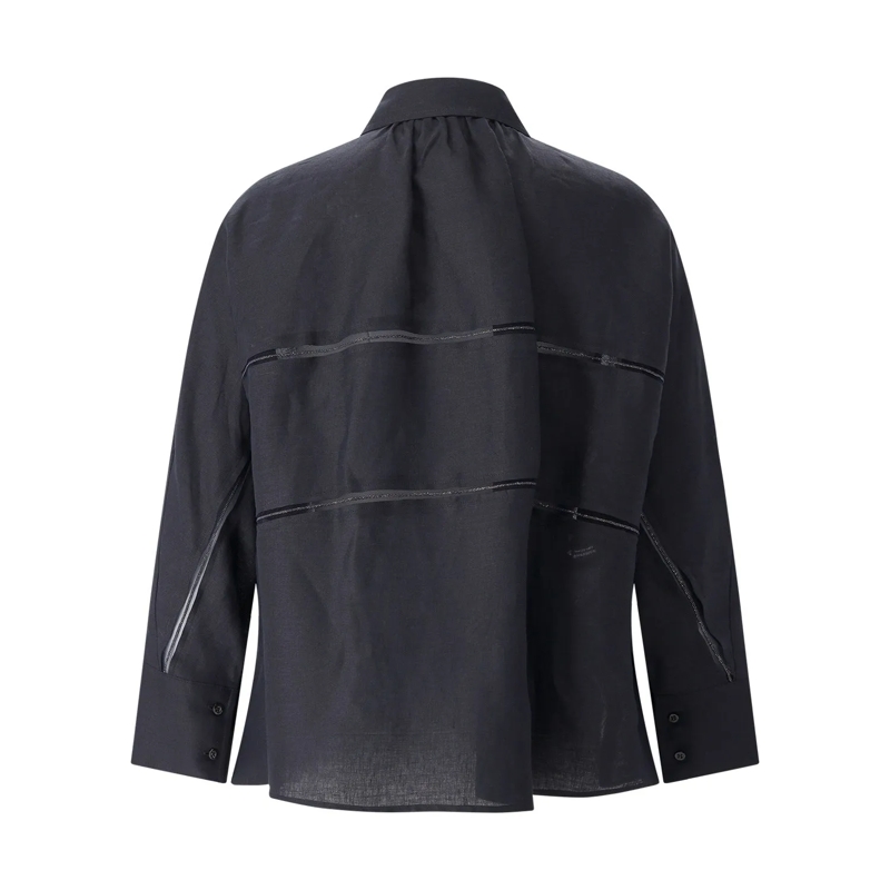 Fabiana Filippi Bluse Hemdbluse aus Baumwolle blau(Image 3)