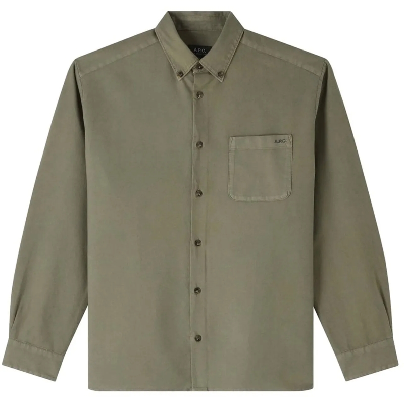 A.P.C. Legeres Oberteil Shirt khaki grün