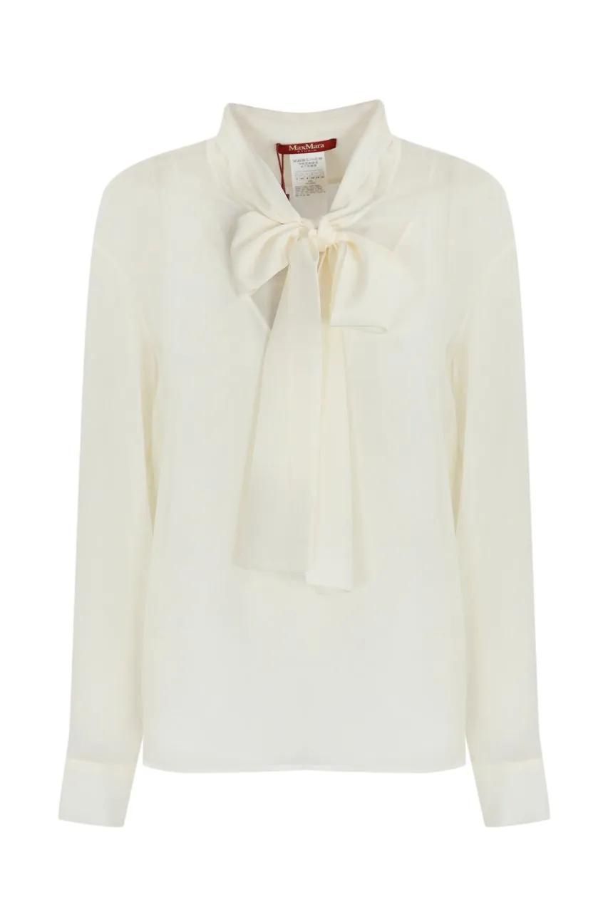 Thumbnail - Max Mara - Shirts Bianco Seta - Größe 40 - weiß