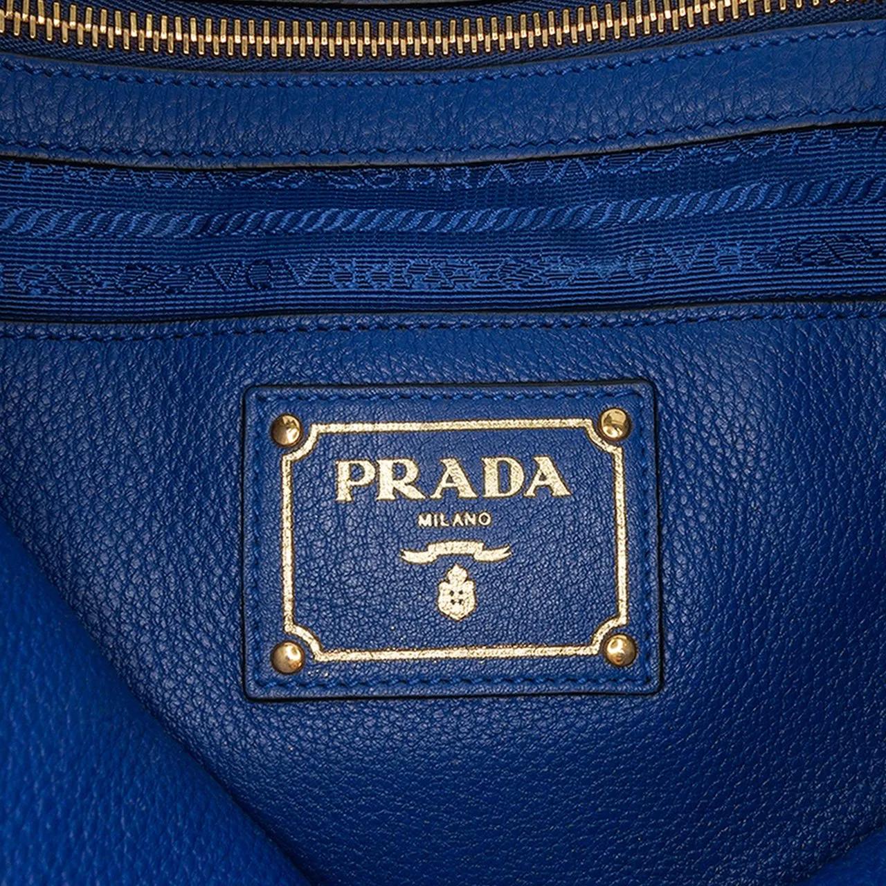Thumbnail - Prada Shopper - Vitello Daino Tote - Gr. unisize - in Blau - für Damen