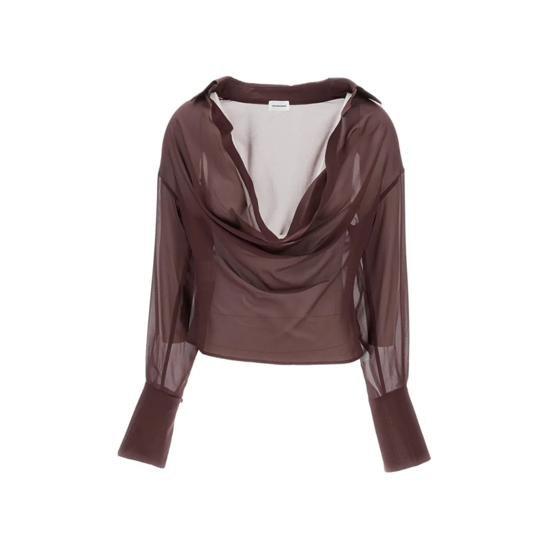 Andamane Blouse Lilia - Deep V Collar Blouse Purple