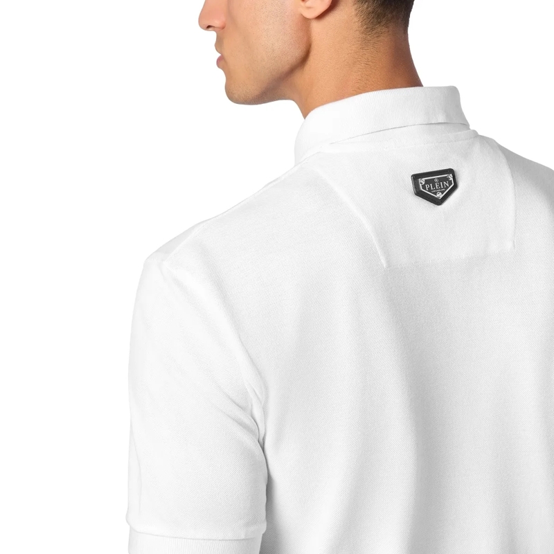 Philipp Plein Poloshirt Poloshirt Skull&Bones weiss(Image 4)