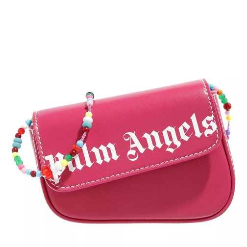 Palm Angels Beads Crash Bag Mini Raspberry White Saddle Bag