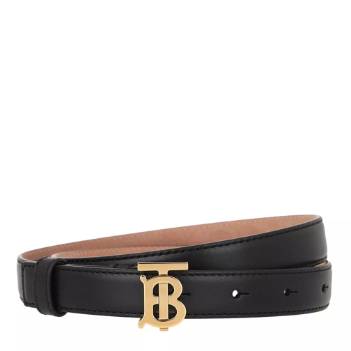Burberry Belt Leather Black/Light Gold Cintura in pelle