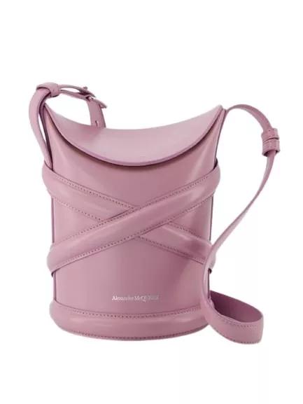 Alexander McQueen Shopper - The Curve Hobo Bag  - Antic Pink - Leather - Gr. unisize - in Rosa - für Damen