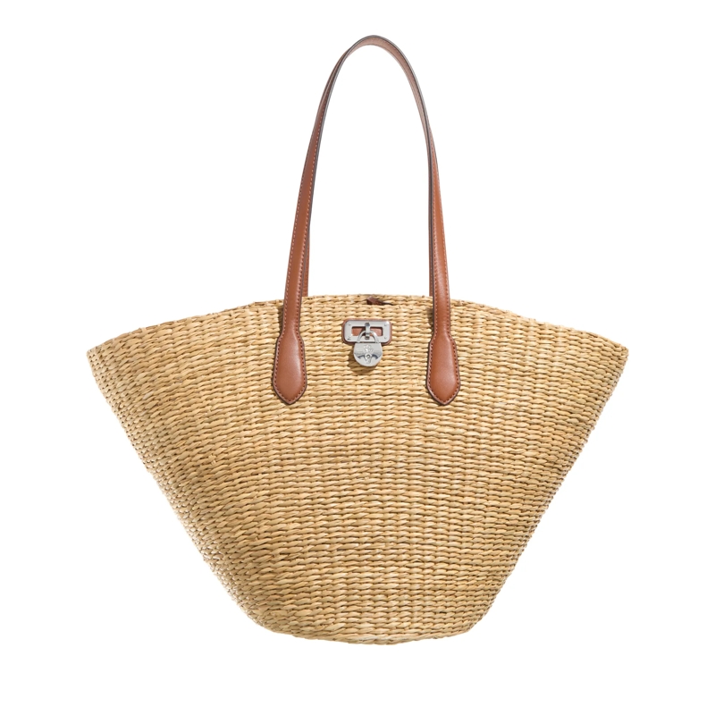 Lauren Ralph Lauren Korbtasche Tnr Lg Stw T Tote Extra Large Natural/Lauren Tan