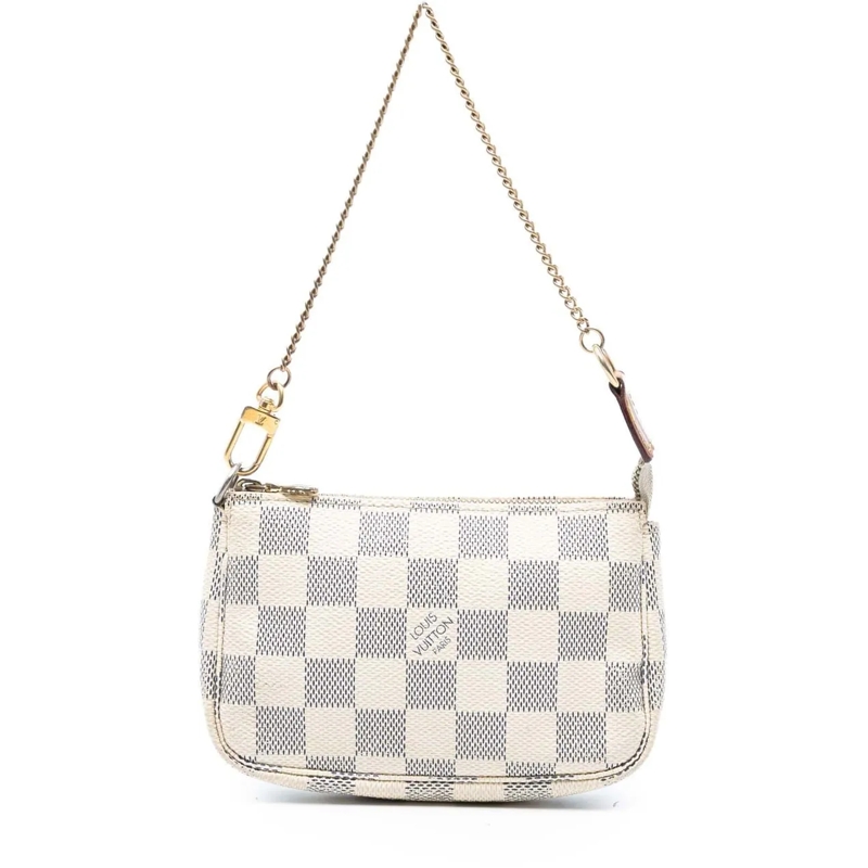 Louis Vuitton Tote Damier Azur Mini Pochette Accessoires weiß