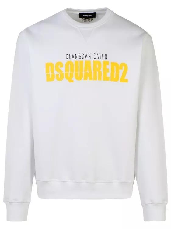 Dsquared2 - White Cotton Sweatshirt - Größe M - white